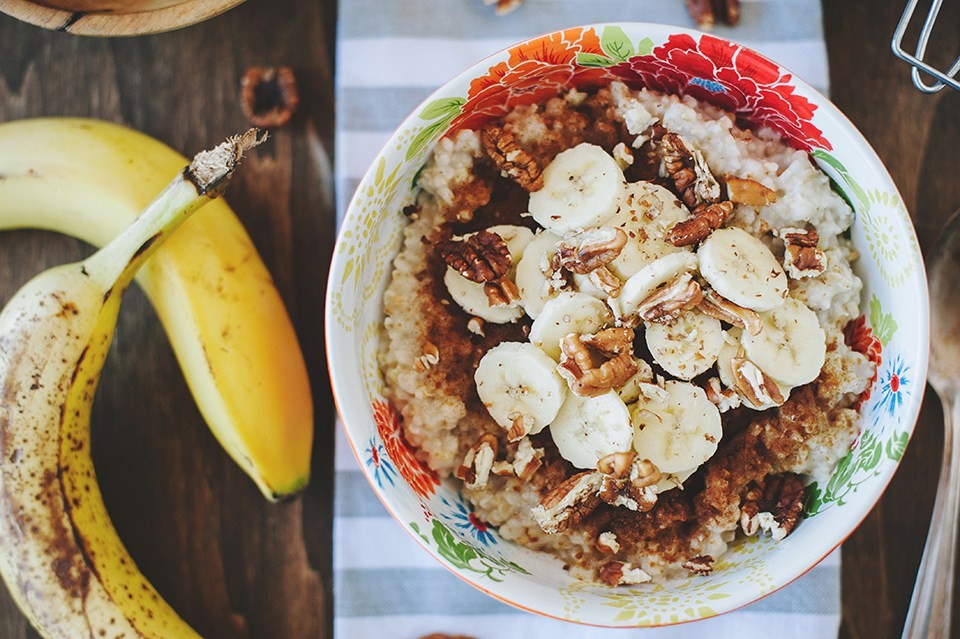 Easiest Overnight Steel Cut Oats with Bananas and Pecans Top Morning